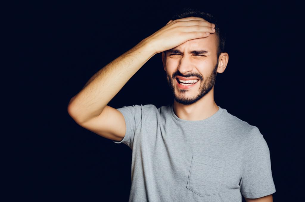 man feeling energetic and happy after being tired