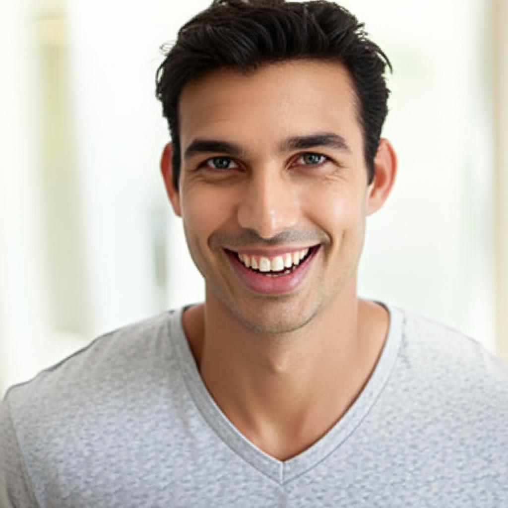 man looking energetic and confident after using natural supplement
