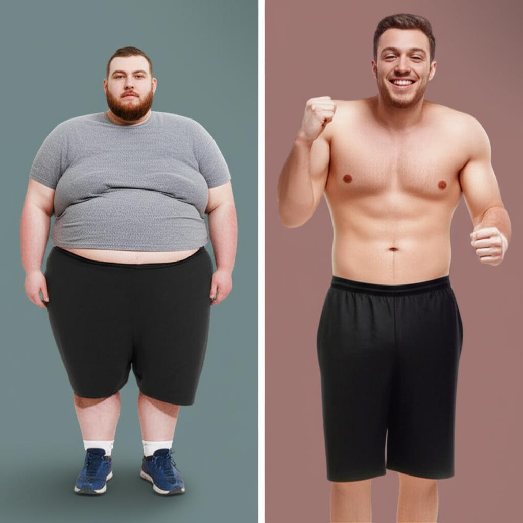 Man looking healthier and more energetic after making lifestyle changes.